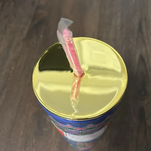 LILLY PULITZER 24oz TUMBLER WITH STRAW "HOW YOU LIKE ME PROWL" New - Picture 5 of 7